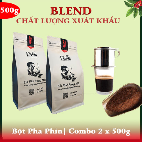 KAFI- BỘT PHA PHIN| BLEND THƯỢNG HẠNG| COMBO 2 X 500G