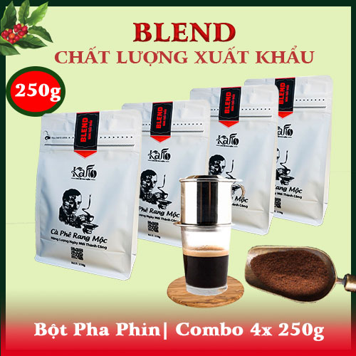 KAFI- BỘT PHA PHIN| BLEND THƯỢNG HẠNG| COMBO 4X 250G