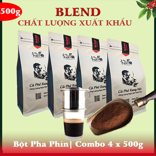 KAFI- BỘT PHA PHIN| BLEND THƯỢNG HẠNG| COMBO 4 X 500G