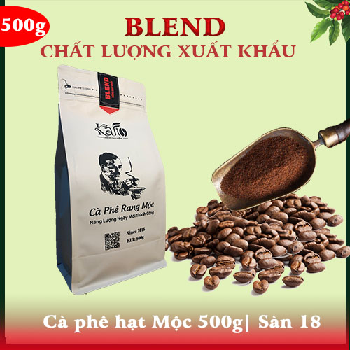 BLEND THƯỢNG HẠNG| KAFI- NGUYÊN HẠT|CÀ PHÊ RANG MỘC GÓI 500G