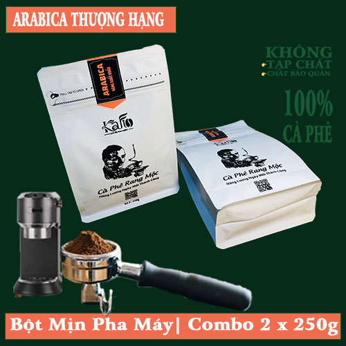 KAFI- BỘT MỊN PHA MÁY| ARABICA THƯỢNG HẠNG| COMBO 2X 250G