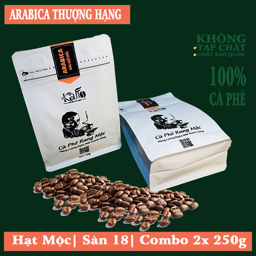 CÀ PHÊ ARABICA THƯỢNG HẠNG| KAFI NGUYÊN HẠT| 2 GÓI x 250G