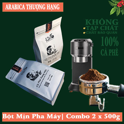 KAFI- BỘT MỊN PHA MÁY| ARABICA THƯỢNG HẠNG| COMBO 2 GÓI 500G