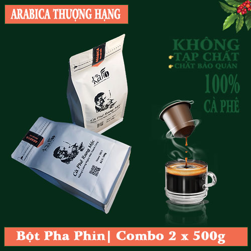 KAFI- BỘT PHA PHIN| ARABICA THƯỢNG HẠNG| COMBO 2X 500G