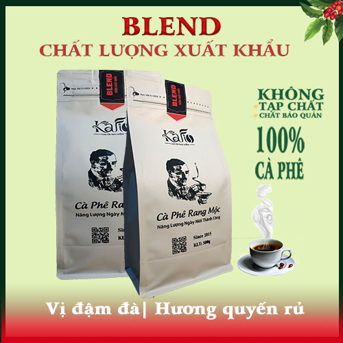 BLEND THƯỢNG HẠNG| KAFI- BỘT PHA PHIN| CÀ PHÊ RANG MỘC| 1KG (2 X 500G)