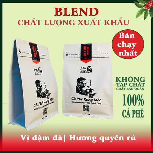 BLEND THƯỢNG HẠNG| KAFI- BỘT MỊN PHA MÁY| CÀ PHÊ RANG MỘC| 1KG (2 X 500G)