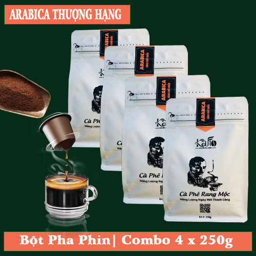 KAFI- BỘT PHA PHIN| ARABICA THƯỢNG HẠNG| COMBO 4X 250G